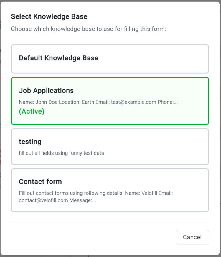 Selecting a form on the current webpage