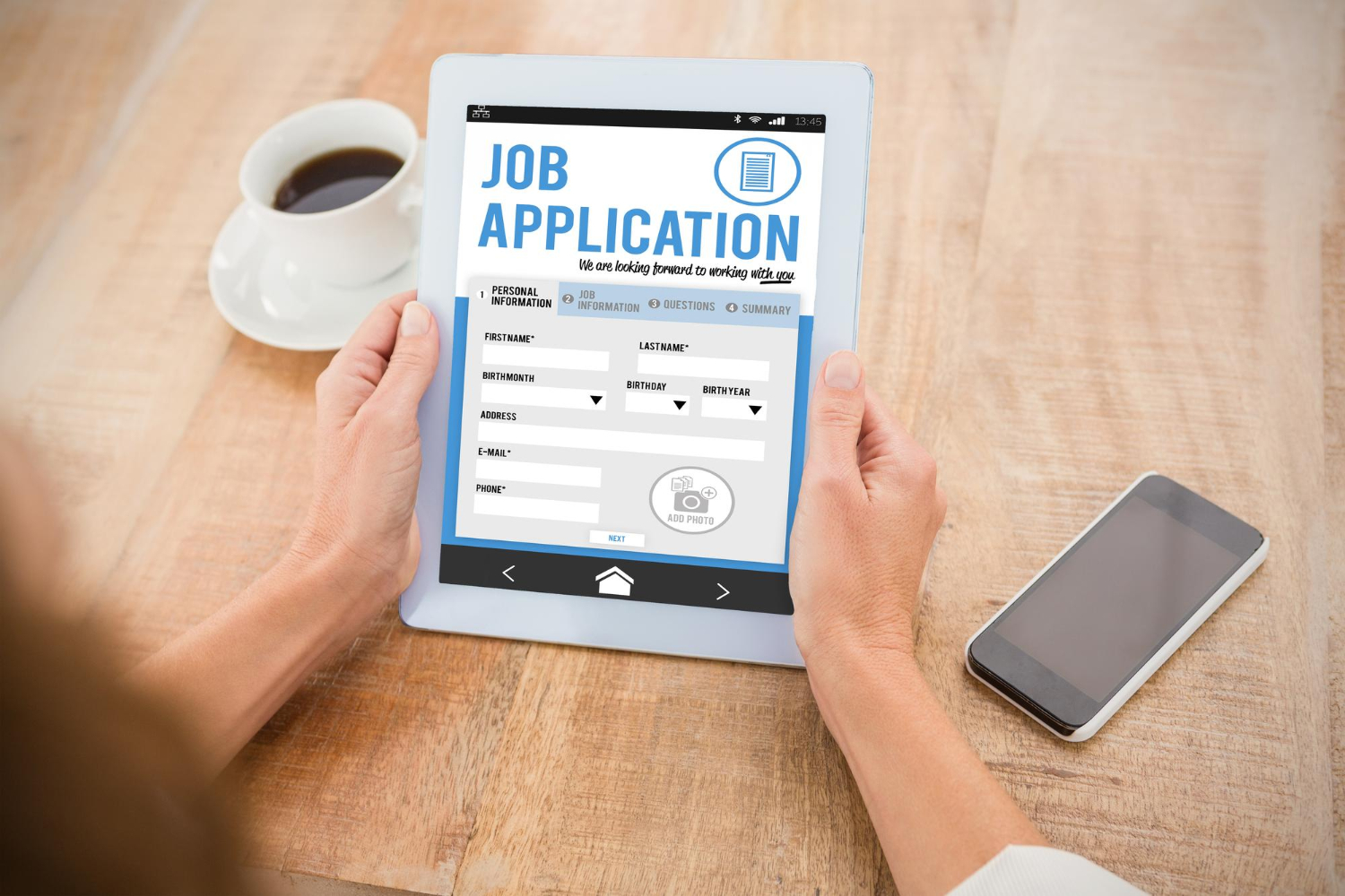 Illustration showing a resume being used to automatically fill a job application form.