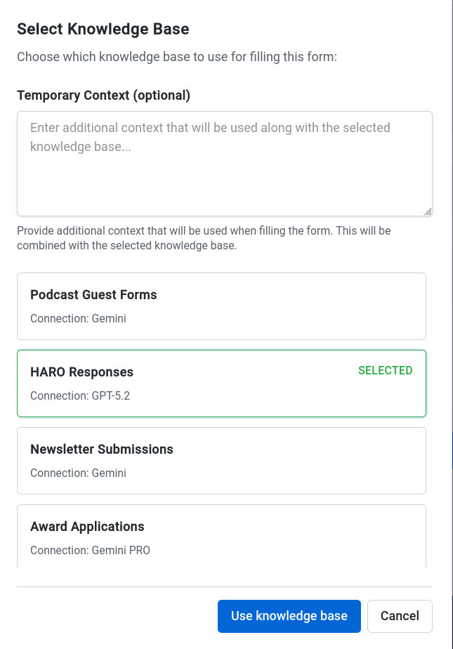VeloFill filling a guest post submission form automatically